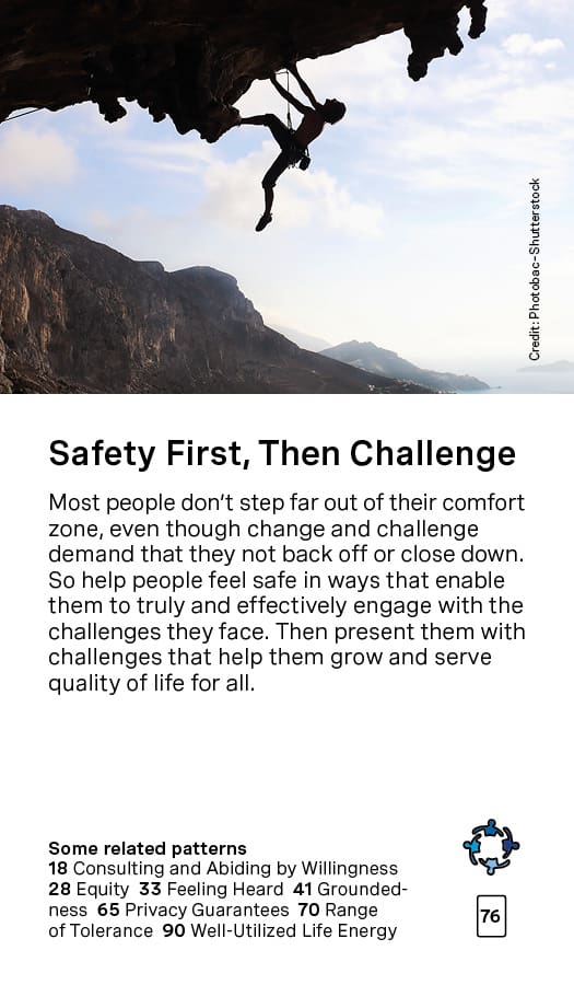 Safety First Then Challenge Card