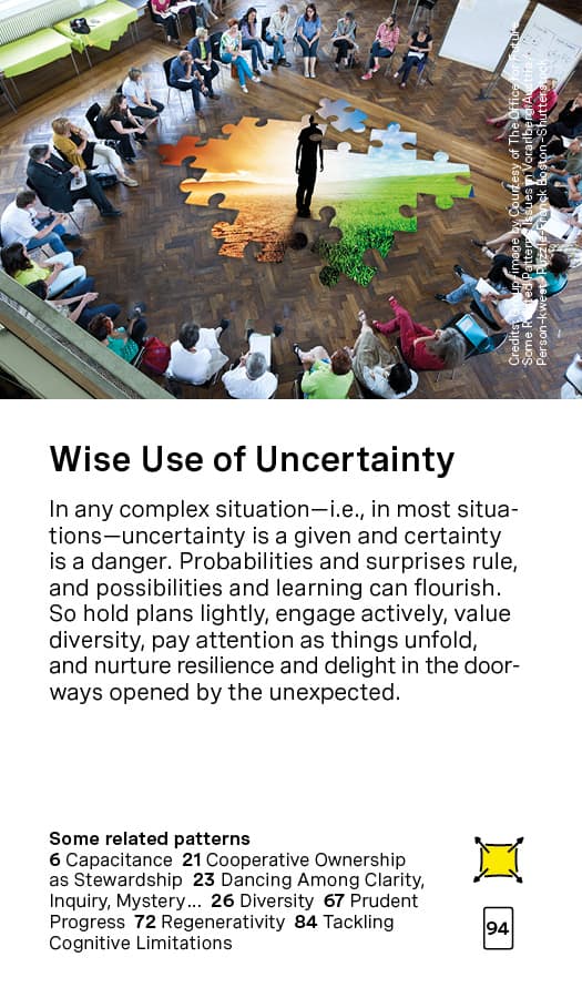 Wise Use of Uncertainty Card